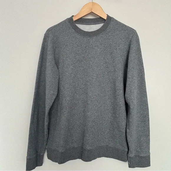 Vuori Cypress Logo Crew Crewneck Sweatshirt Men's Heather Grey Size Large - Picture 6 of 12